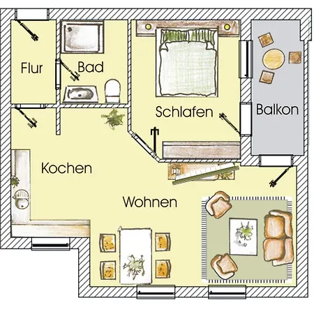 Brise Am Buchenpark App 05 * Neuhof (Heringsdorf)